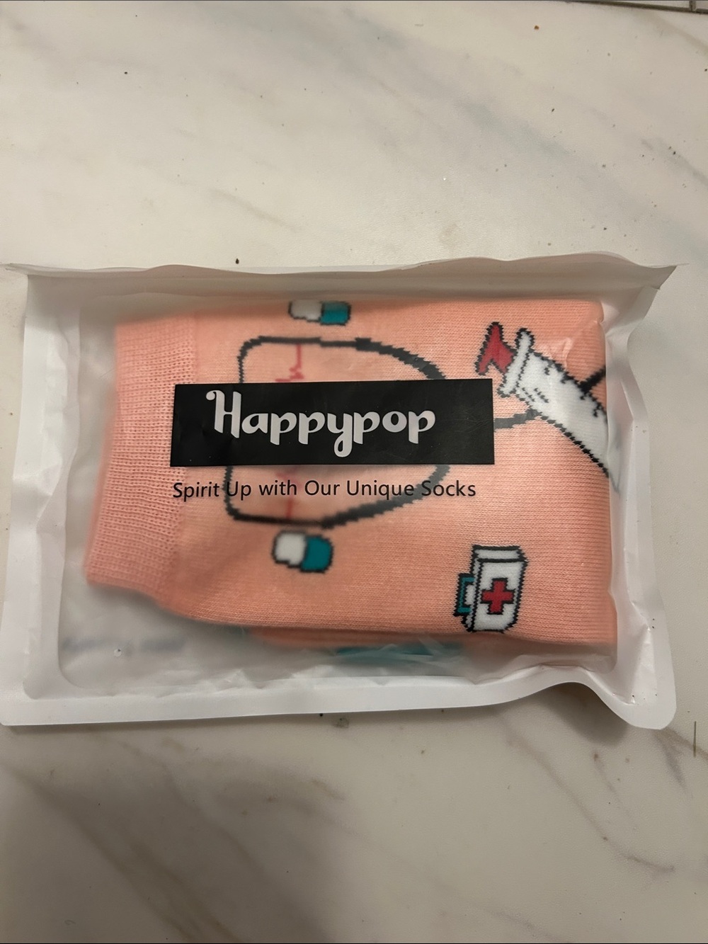Happypop Women’s Pink Medical Novelty Socks
